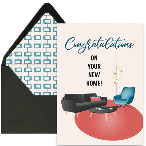 Mid Century Modern Furniture New Home Card