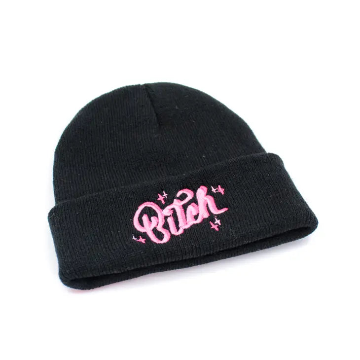 B*tch Knit Beanie Hat