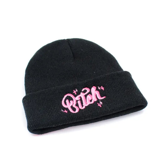 B*tch Knit Beanie Hat