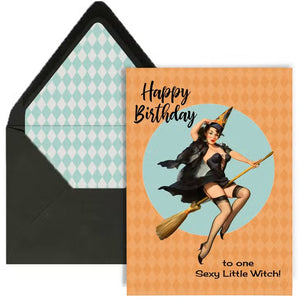 Sexy Little Witch Greeting Card