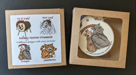 Holiday Horrors Ornaments (Krampus NIght box set of 4)