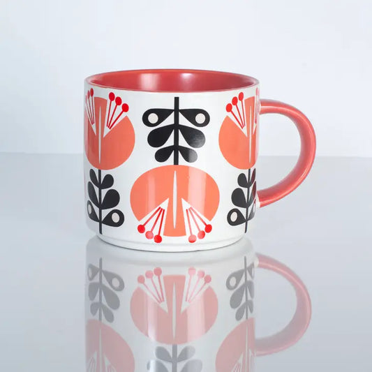Mid Century Modern Lily Matte Coffee Mug