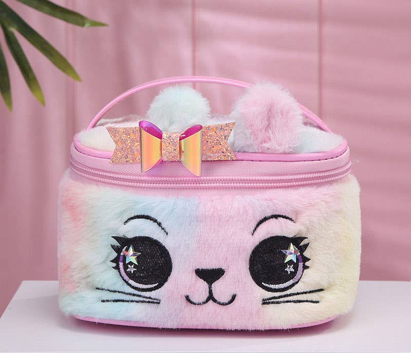Kawaii Cat MakeUp Bag- Tie-Dye