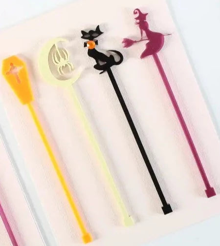 Mid Century Modern Halloween Swizzle Stix