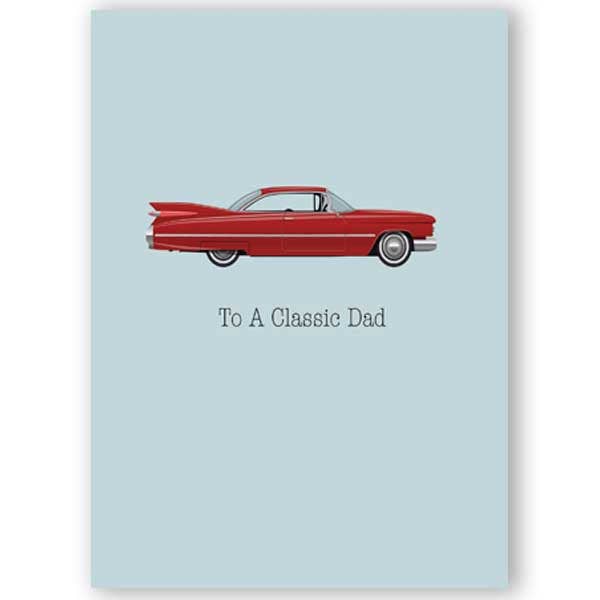 Fathers Day Classic Car Vintage Retro Dad Card