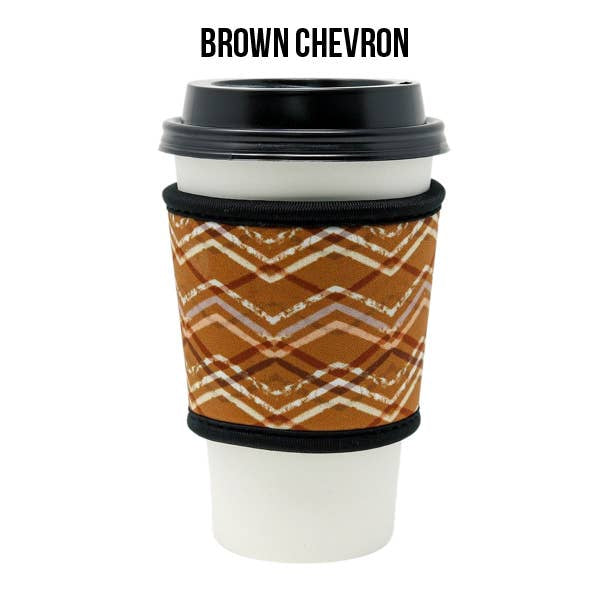 Brown Chevron Hot Drink Sleeve