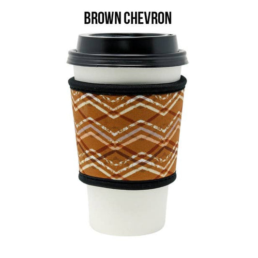 Brown Chevron Hot Drink Sleeve