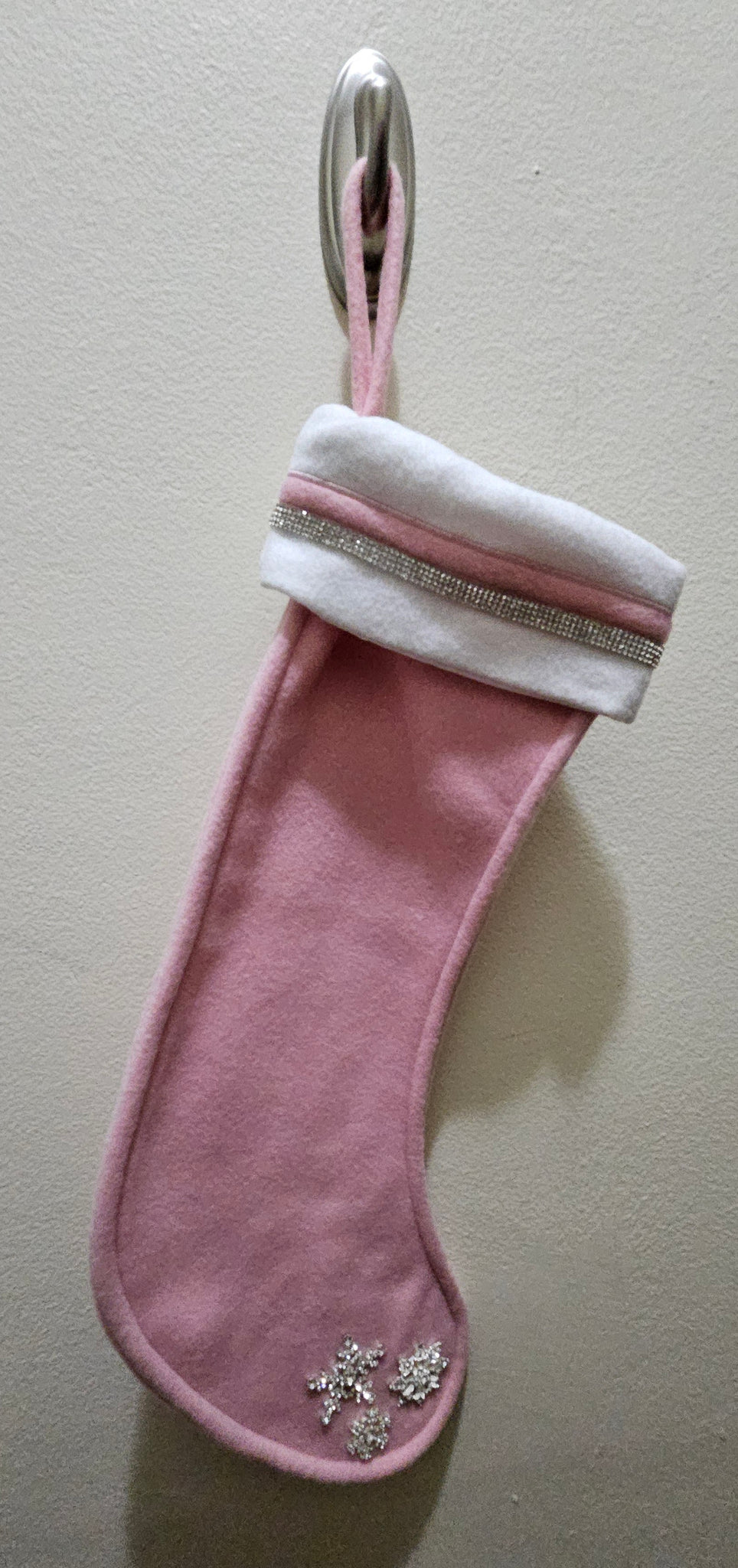 Pink Winter Bling Stocking