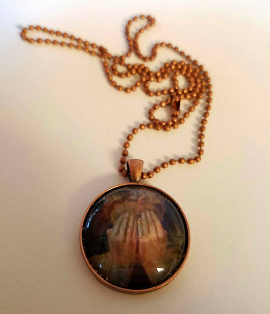 Weeping Angel Cabochon Necklace