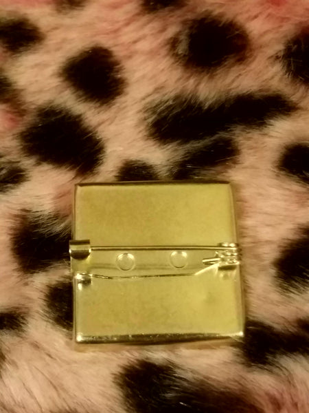 Vintage Sass Cabochon Lapel Pin