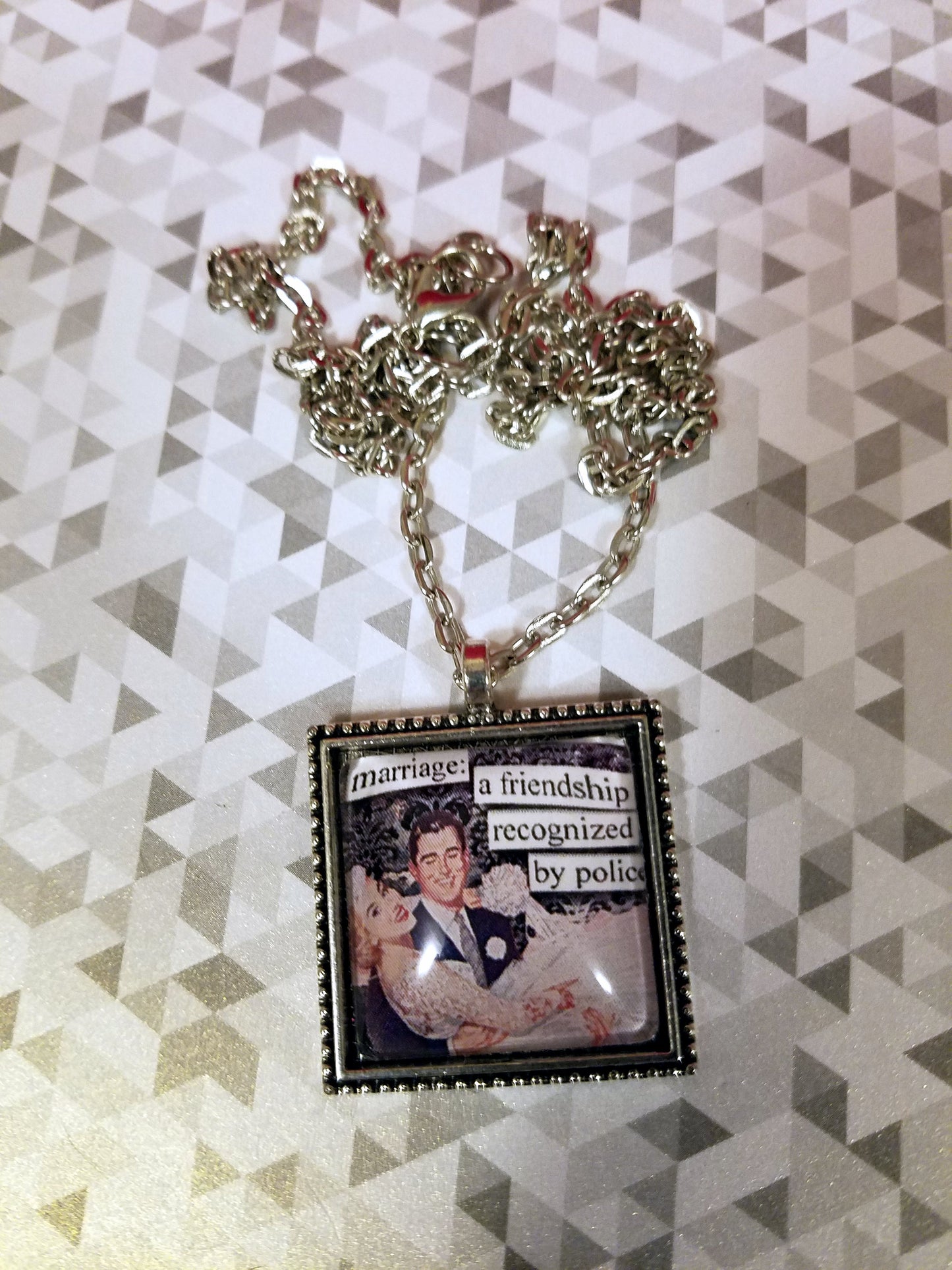 Vintage Sass Cabochon Necklace