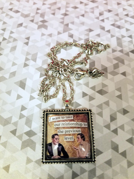 Vintage Sass Cabochon Necklace