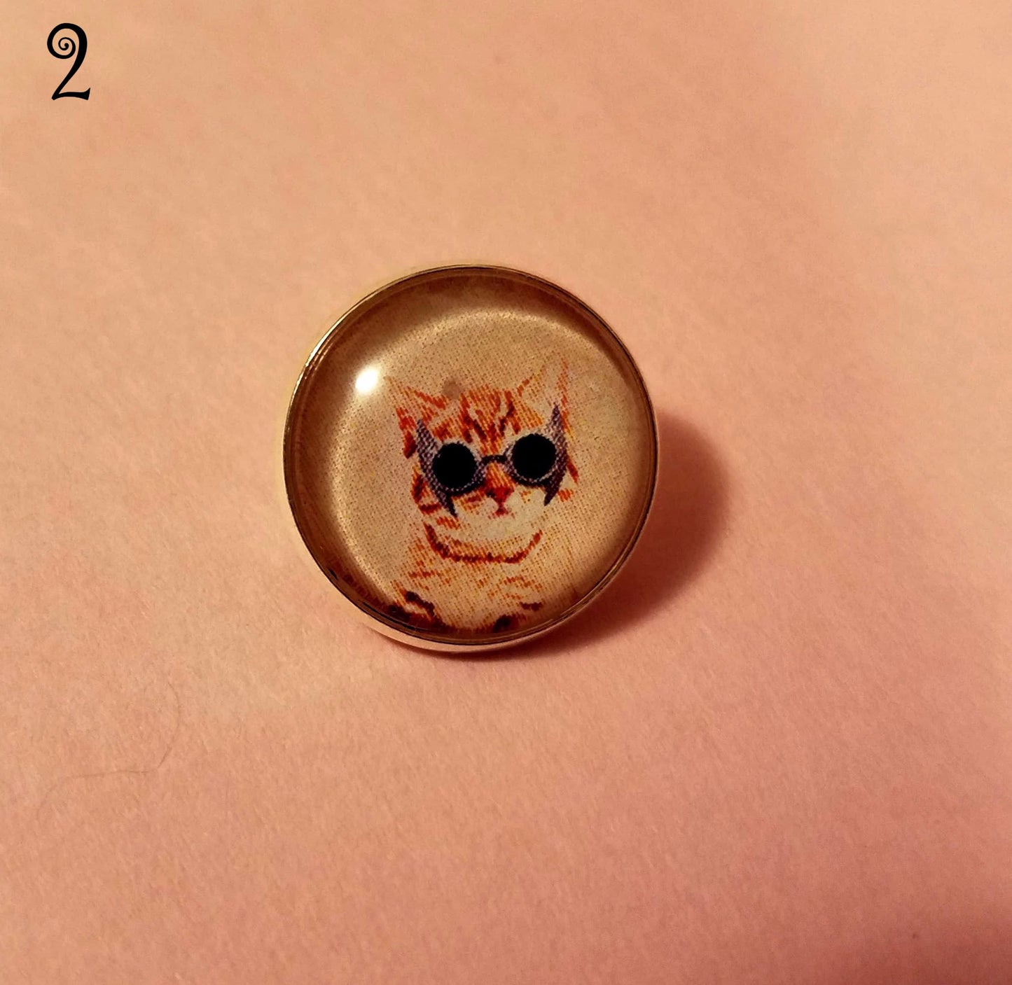 Catz in Hatz Cabochon Lapel Pin