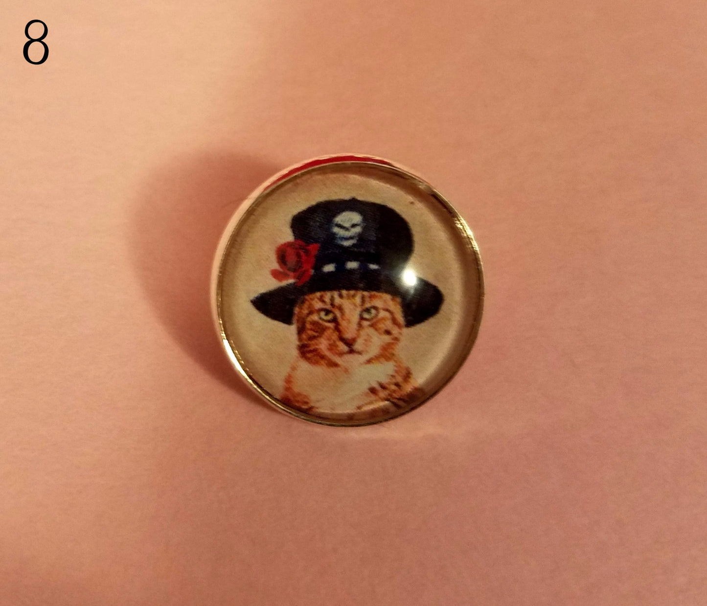Catz in Hatz Cabochon Lapel Pin