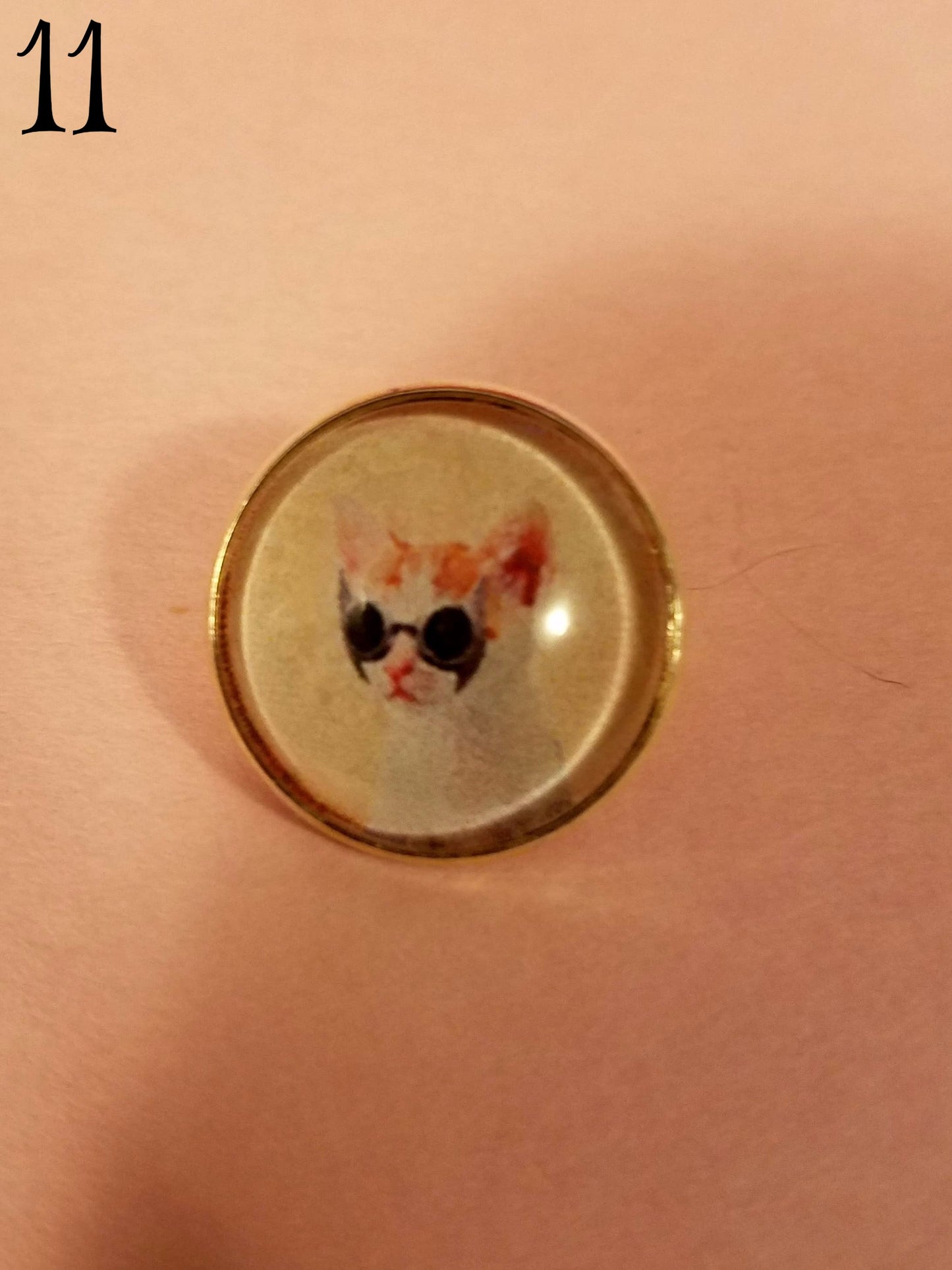 Catz in Hatz Cabochon Lapel Pin