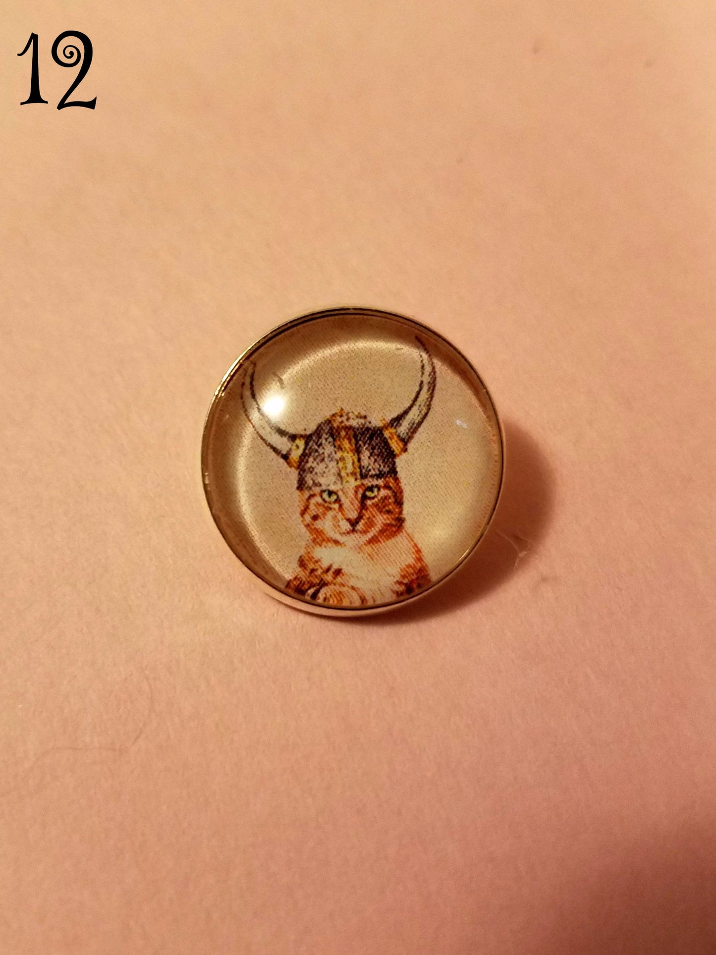 Catz in Hatz Cabochon Lapel Pin