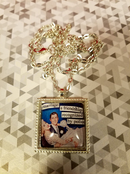 Vintage Sass Cabochon Necklace