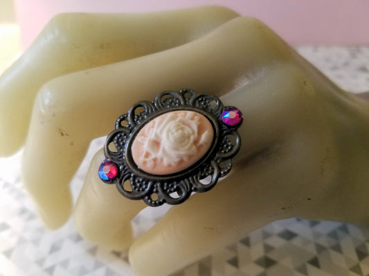 Floral Cameo Ring