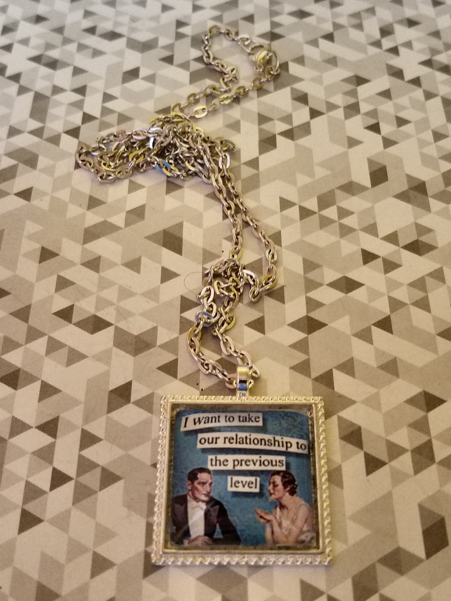 Vintage Sass Cabochon Necklace