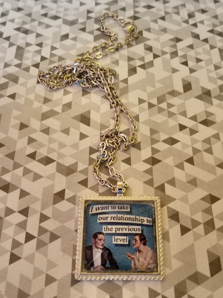 Vintage Sass Cabochon Necklace
