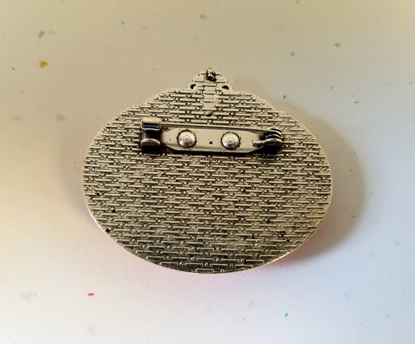 Fish Symbol Cameo Brooch