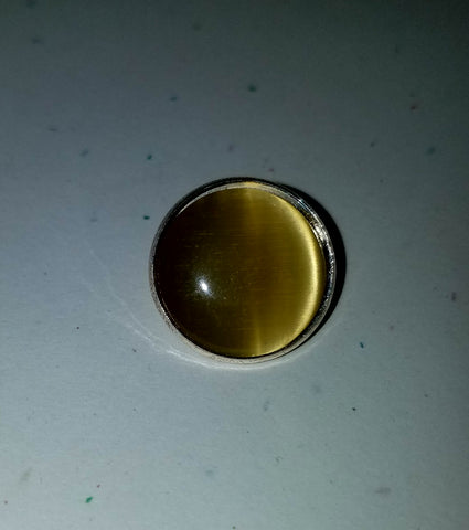 Yellow Cat's Eye Lapel Pin