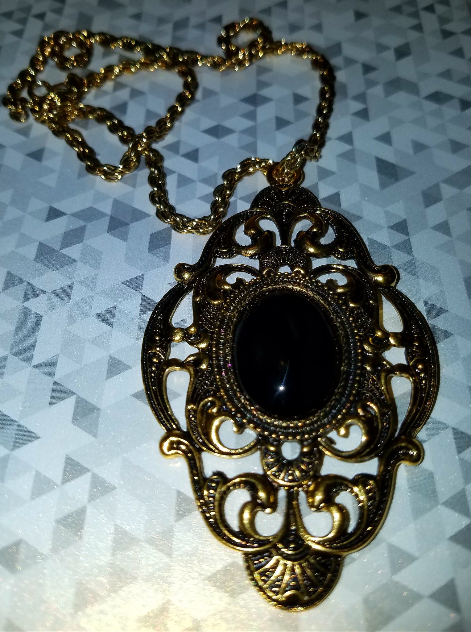 Golden Empress Cabochon Necklace
