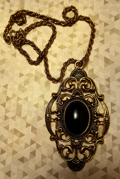 Golden Empress Cabochon Necklace