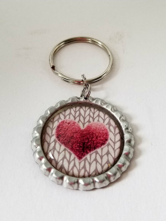 Woolie Heart Key Chain