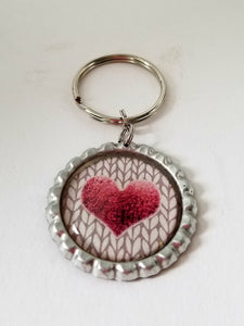 Woolie Heart Key Chain