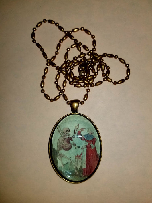 Danse Macabre Cabochon Necklace