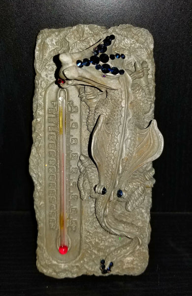 Bedazzled Dragon Thermometer (blue)