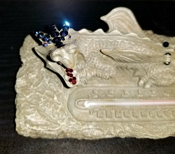 Bedazzled Dragon Thermometer (blue)