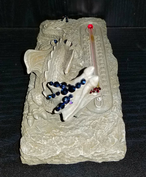 Bedazzled Dragon Thermometer (blue)