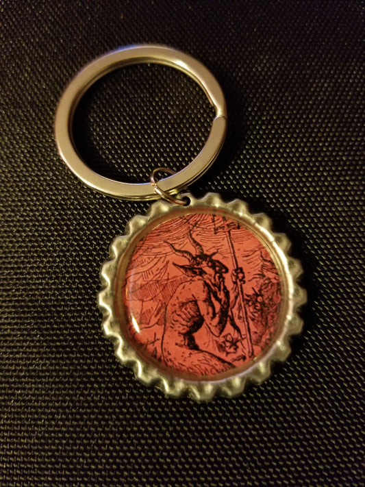 The Pensive Demon Key Chain