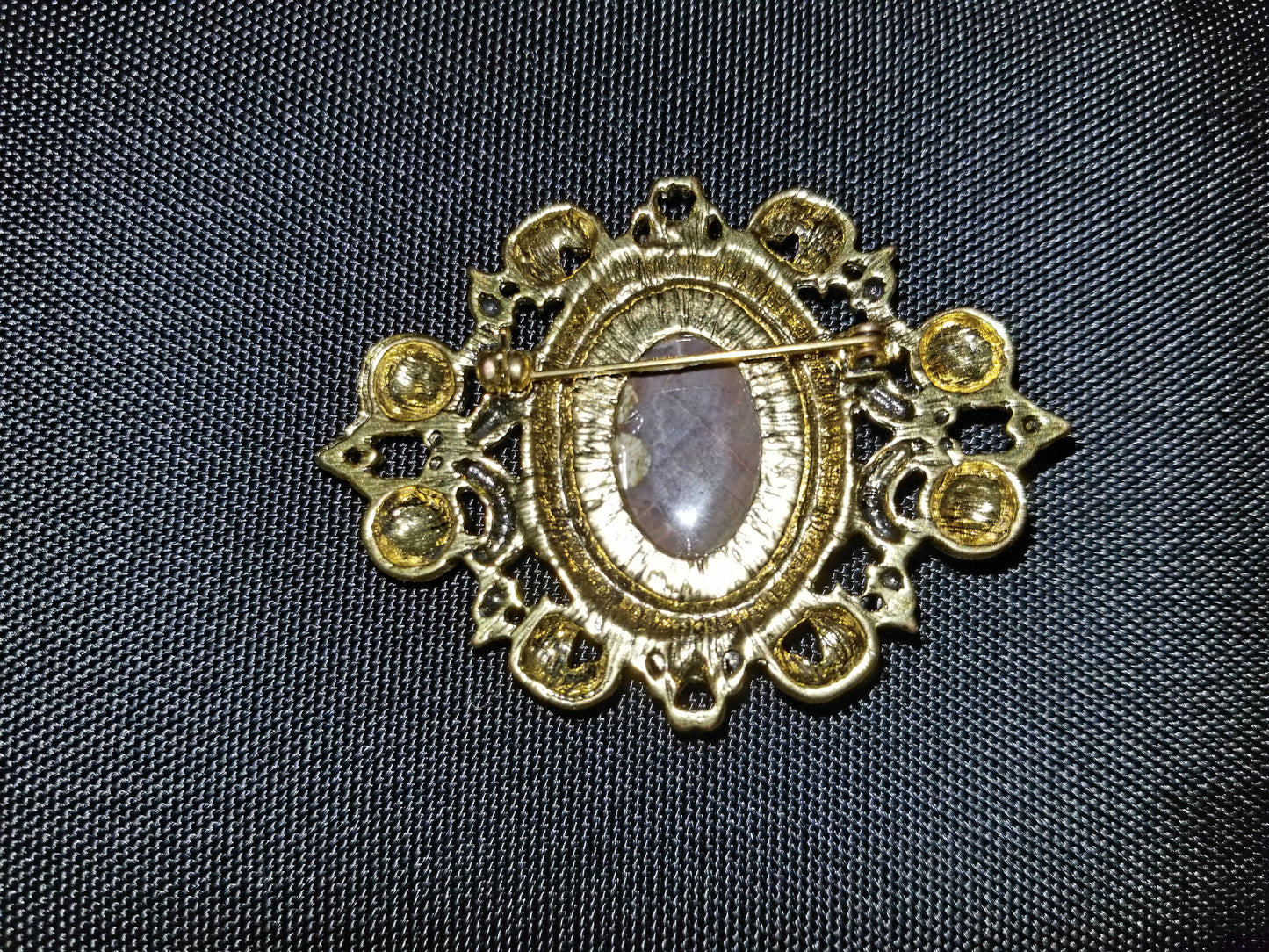 Camou-chic Cabochon Brooch