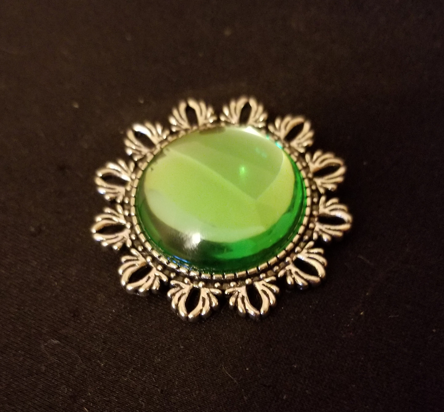 Peridot Cabochon Brooch