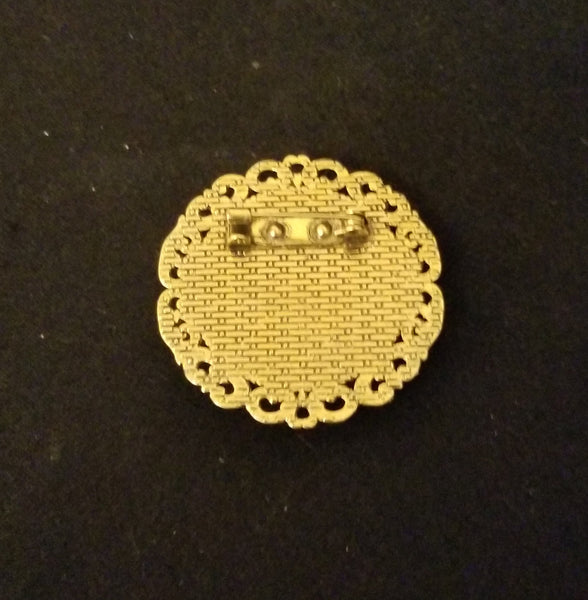 Amethyst Cabochon Brooch