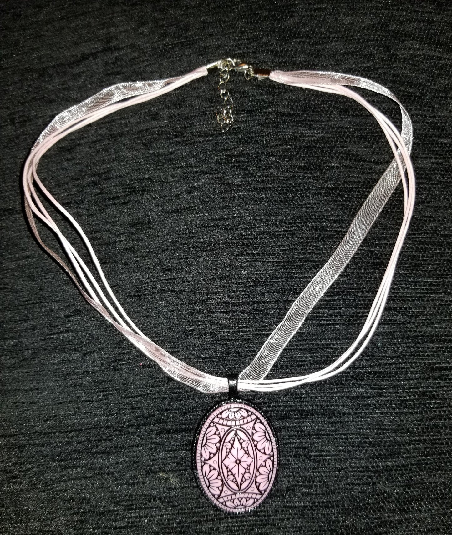 Pink Carved Alternate Universe Cameo Necklace