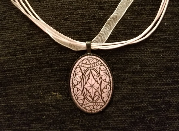 Pink Carved Alternate Universe Cameo Necklace
