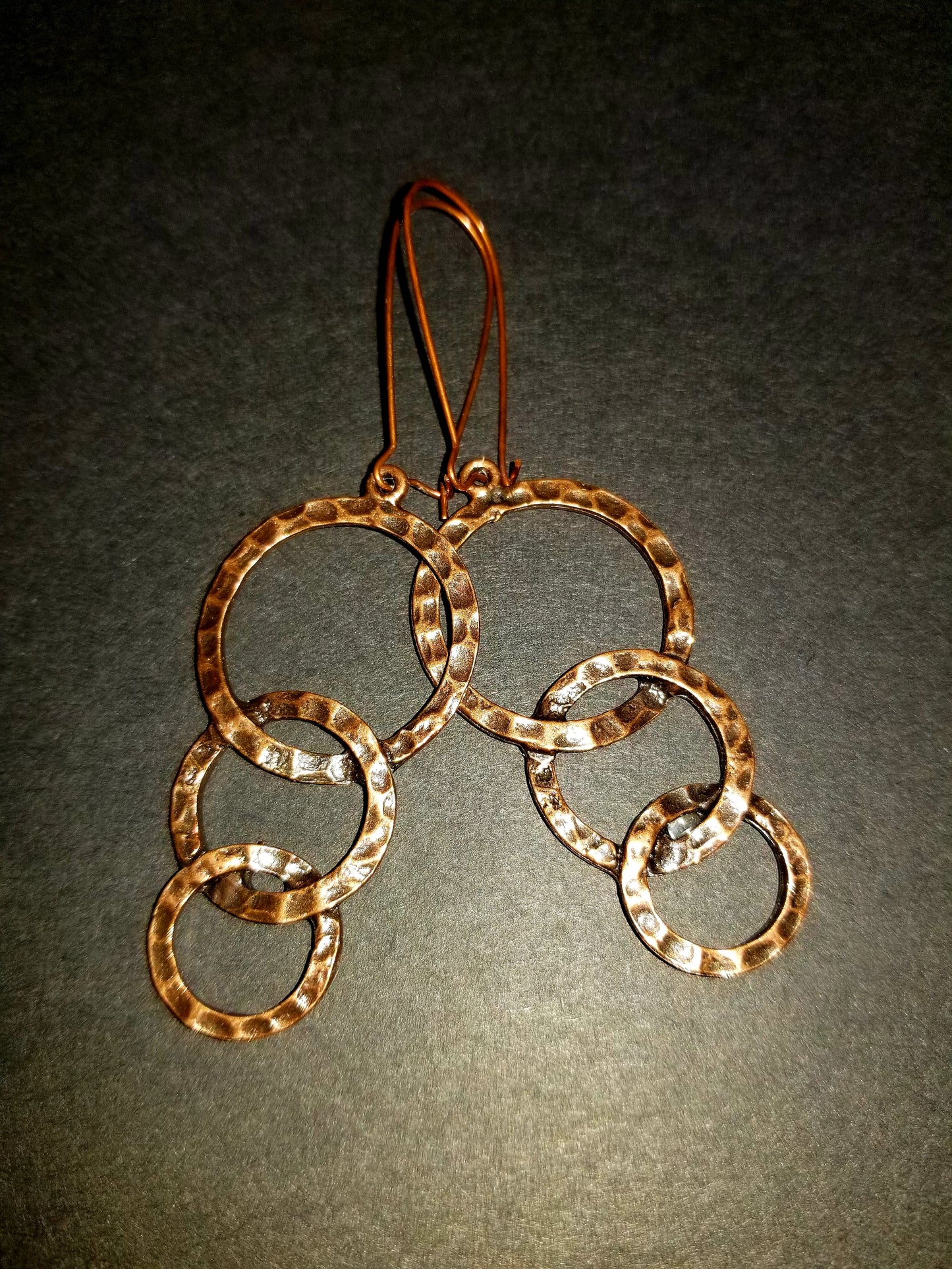 Concentric Antique Copper Earrings