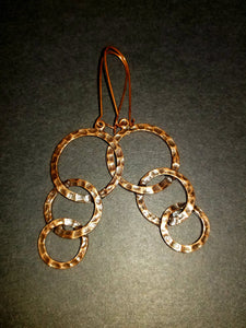 Concentric Antique Copper Earrings