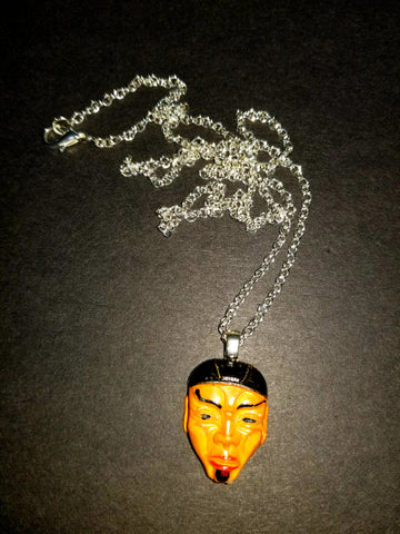 Asian Mask Necklace