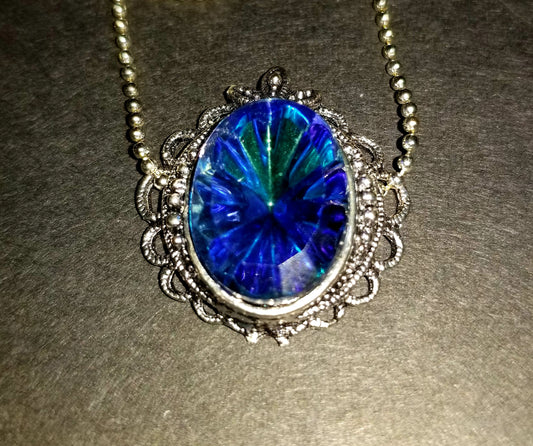 Blue Vitrail Necklace