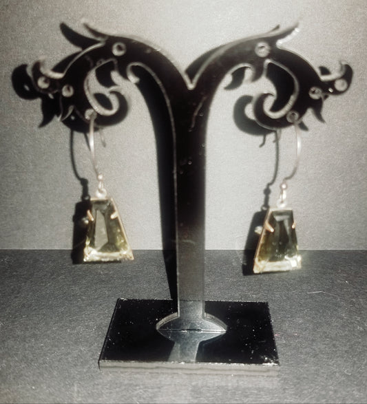 Art Deco Fish-hook Earrings