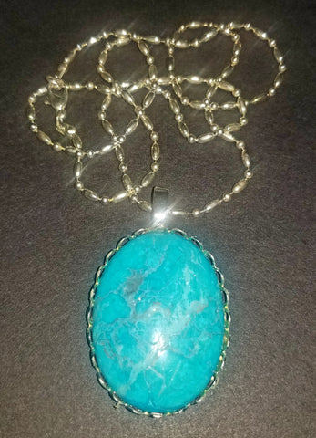 Dyed Howlite Cabochon Necklace