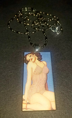Beach Babe Pin-Up Necklace