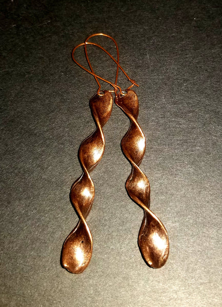 Twirlz Antique Copper Earrings