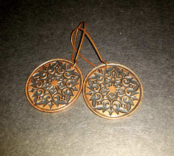 Brittany Antique Copper Earrings