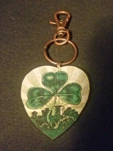Luck of the Irish Wood Key Chain